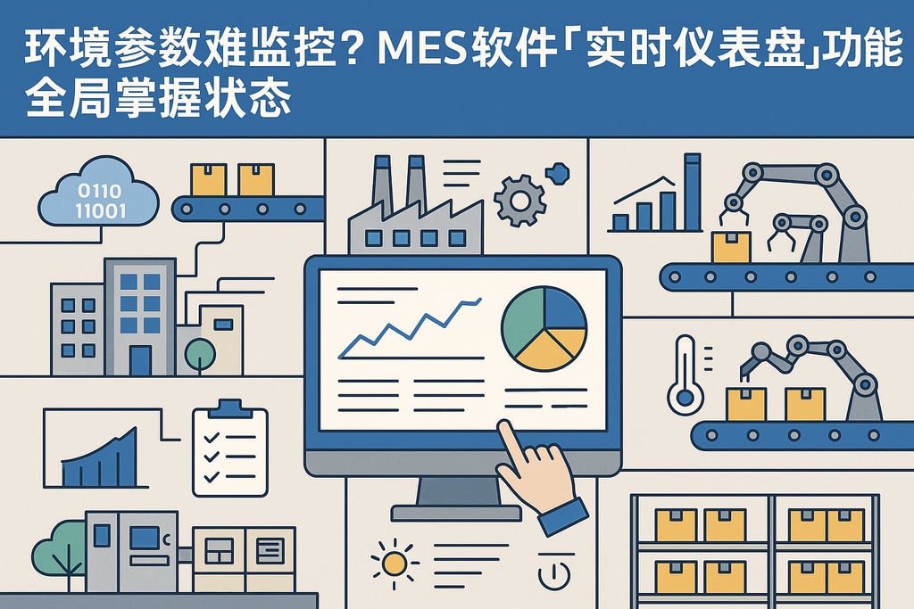 环境参数难监控？MES 软件「实时仪表盘」功能全局掌握状态